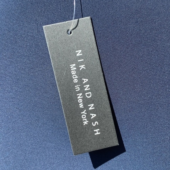 Nik AND NASH Short Sleeve Ruffled Babydoll Dress - Navy - Picture 8 of 15